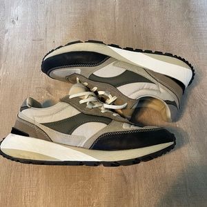 Zara Mens Retro Multi-Piece Lace-Up Running Shoes Sneakers Size EU44